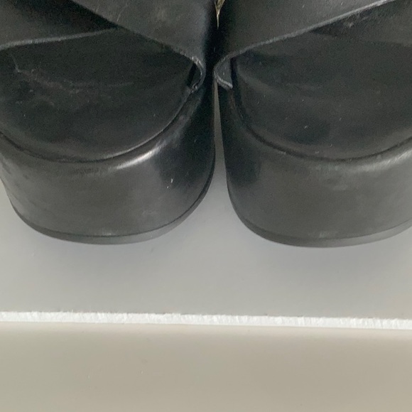 Black Wedge Prada Sandal - Picture 7 of 13